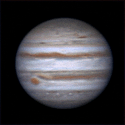 Rotation of Jupiter, 25 dec 2013, 00:43-1:33 - Astrophotography