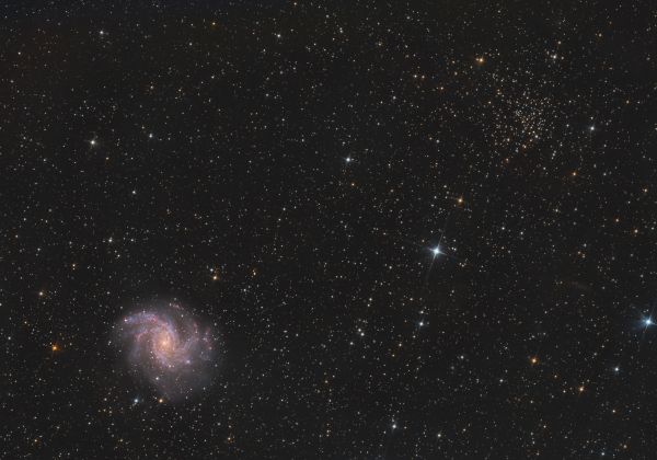 Fireworks Galaxy NGC 6946 and open cluster NGC 6939 - Astrophotography
