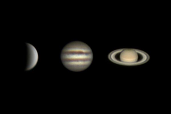 Venus, Jupiter and Saturn (18 june 2015) - Astrophotography