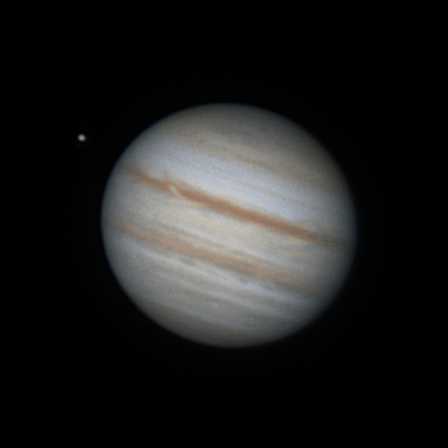 Animation of Jupiter's rotation on 19.08.22 (1:44 - 4:49) - Astrophotography