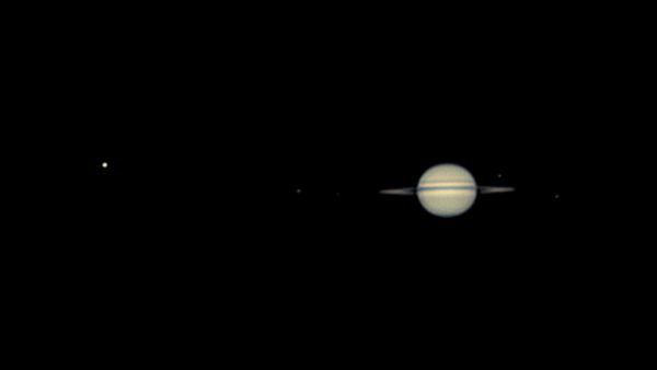 Saturn and its moons - Astrophotography