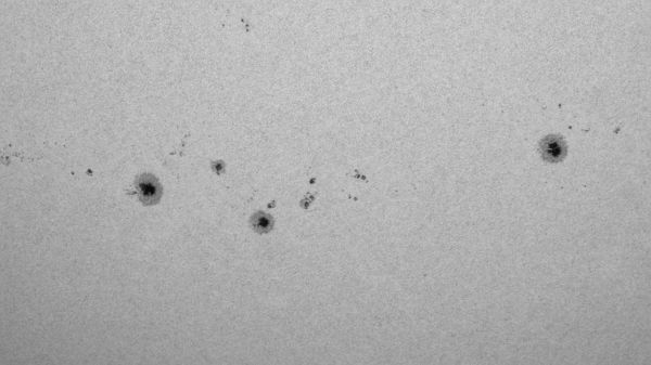 Sun - groups of spots AR13819, 2815, 3816, 3813, 3811 08.09.24 10:01 (GMT +5) - Astrophotography