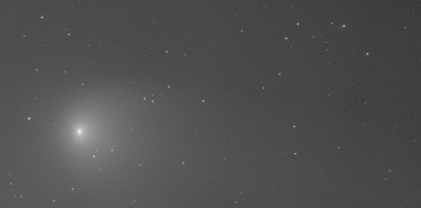 Animation of the motion of Comet C/2022 E3 ZTF from 18:37 to 19:15 Moscow Time - Astrophotography