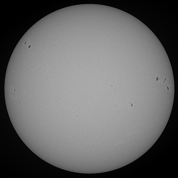 Active Sun with sunspot groups on July 20, 2025 - Astrophotography
