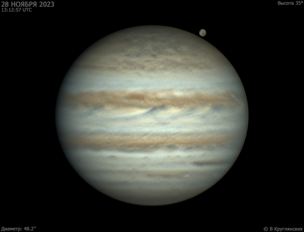 Jupiter and Ganymede. November 28, 2023 - Astrophotography