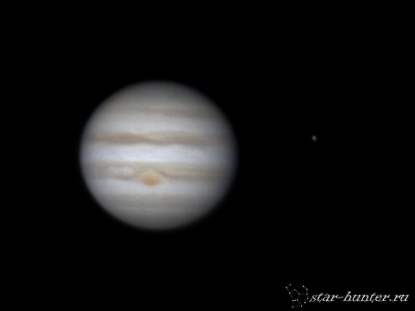 Jupiter and Europa (26 nov 2015, 7:11) - Astrophotography